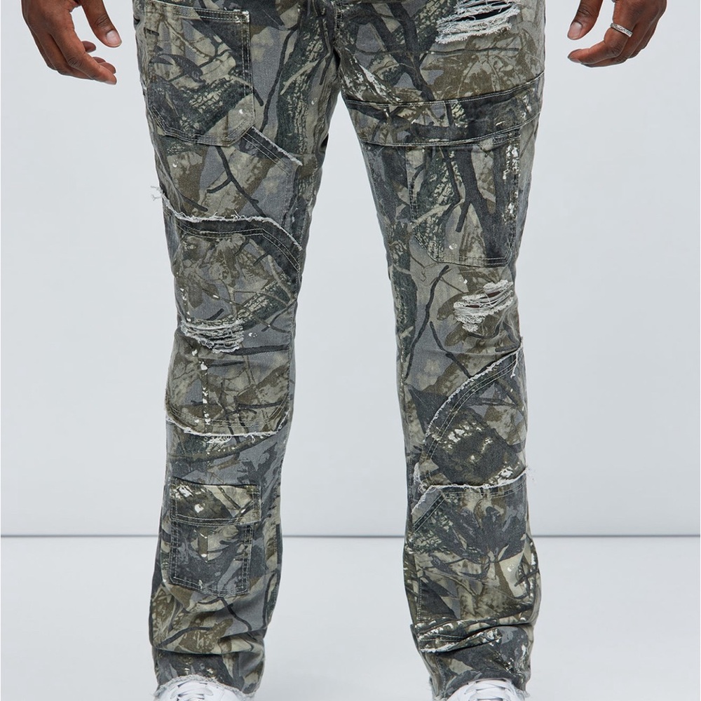 skinny flare jeans grey/combo